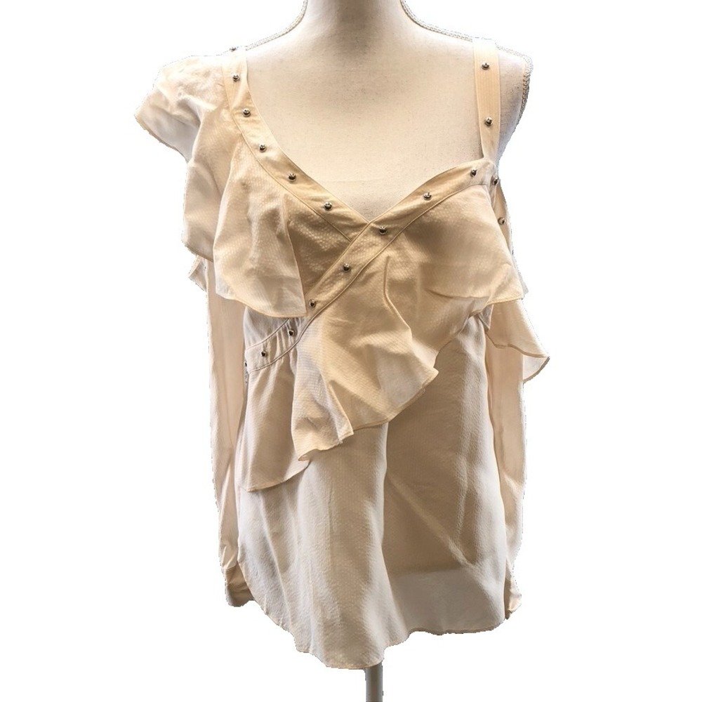Veronica Beard Clementine Blouse Shirt Womens 8 Ivory Witchy Fairy Y2K 90s Retro